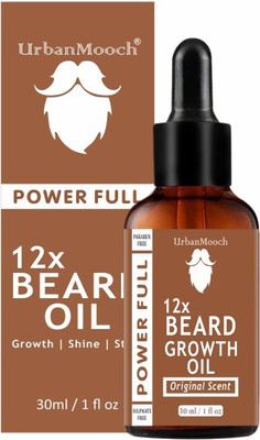 UrbanMooch 12x Beard Growth Oil for Strong and healthy beard growth & Patchy- Hair Oil(30 ml)