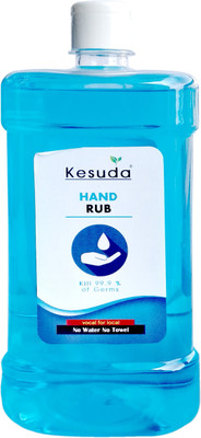 KESUDA Alcohol Base LIQUID Sanitizer 1 Liter with Flipflop cap Hand Rub Bottle(1 L)