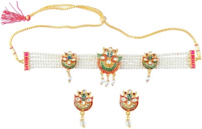 Meira Jewellery Alloy Gold-plated Gold Jewellery Set(Pack of 1)