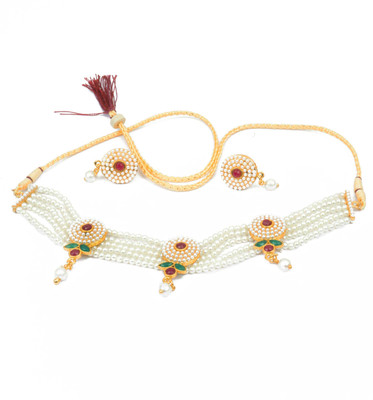 Meira Jewellery Alloy Gold-plated Gold Jewellery Set(Pack of 1)