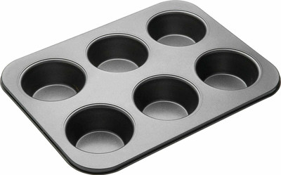 Fawyer Carbon Steel Cupcake/Muffin Mould 6(Pack of 1)