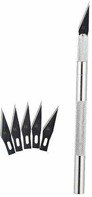 Samvardhan Pen Knife Cutter Metal Grip Cutting Mat(Set Of 1, Silver)
