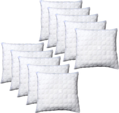 Dreamfactory Polyester Fibre Geometric Cushion Pack of 10(White)