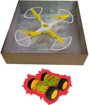 Ak shopee Fly Eagle Aerial Drone Without Camera for Kids + Free 360 Degree Flip Rolling Car…