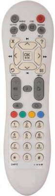 astigo Compatible Videocon DTH SETTOP BOX REMOTE  d2h Videocon Remote Controller(White)