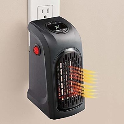 FLANKER 400W Mini Electric Portable Handy Air Room Fan Heater (Black) Fan Room Heater