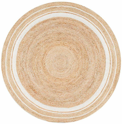 Suryansh Handloom Beige Jute Carpet(2 ft,  X 2 ft, Circle)