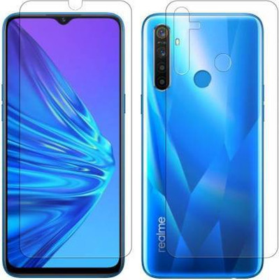 RUNEECH Front and Back Screen Guard for Realme 5, Realme 5 Pro(Pack of 2)