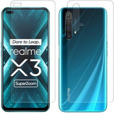 DEVOLD ENTERPRISES Front and Back Tempered Glass for Realme X3(Pack of 2)
