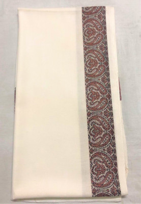 Kyras creations Polyester Wool Blend Woven Women Shawl(White)