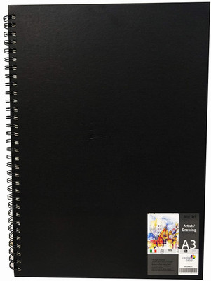 BRuSTRO Wiro Bound Artists Sketch Book, A3 Size, 116 Pages, 160 GSM Sketch Pad(58 Sheets)