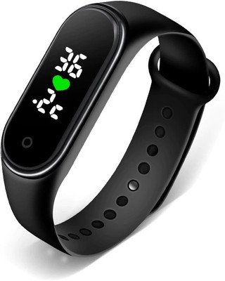 BENISON INDIA Bluetooth Support Fitness Tracker(Black Strap, Size : Free Size)