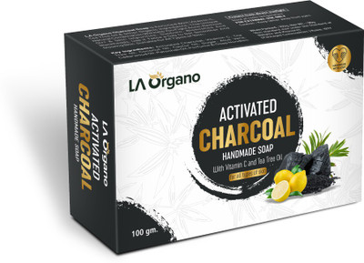 LA Organo Charcoal Handmade Natural Bath Bar Soap(100 g)
