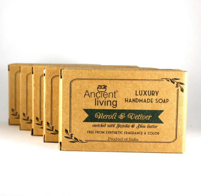Ancient Living Neroli & Vetiver Luxury Handmade Soap(5 x 100 g)