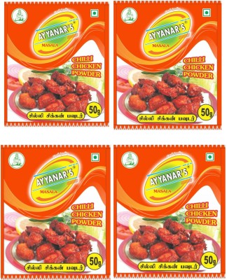 Ayyanar's Chilly Chicken Masala / Chicken 65 (Kabab) Powder (50 G x 4 Pack)(4 x 50 g)