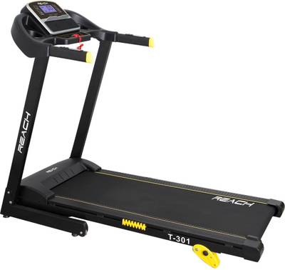 Reach T-301 Motorized Automatic Treadmill For Home Bluetooth App Driven 2 HP Continuous Motor Running Machine Treadmill