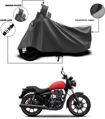 SEBONGO Waterproof Two Wheeler Cover for Royal Enfield(Thunderbird 350, Grey)