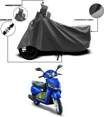 SEBONGO Waterproof Two Wheeler Cover for Mahindra(Gusto, Grey)
