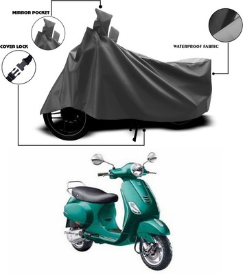 ANTHUB Waterproof Two Wheeler Cover for Vespa(Vespa, Grey)