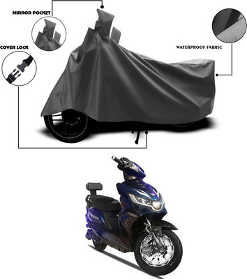 SEBONGO Waterproof Two Wheeler Cover for Okinawa(Grey)
