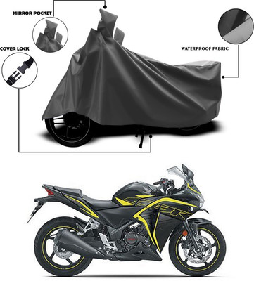 ANTHUB Waterproof Two Wheeler Cover for Honda(CBR 250R, Grey)
