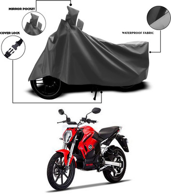 SEBONGO Waterproof Two Wheeler Cover for Revolt(RV 400, Grey)