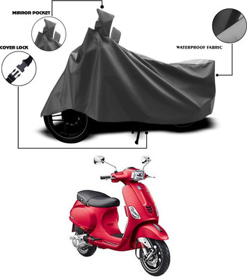 ANTHUB Waterproof Two Wheeler Cover for Vespa(Vespa, Grey)