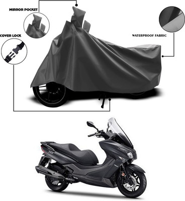 SEBONGO Waterproof Two Wheeler Cover for 22Motors(Flow, Grey)