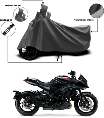 ANTHUB Waterproof Two Wheeler Cover for Suzuki(Grey)