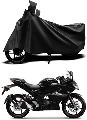 ANTHUB Two Wheeler Cover for Suzuki(Black)