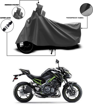 SEBONGO Waterproof Two Wheeler Cover for Kawasaki(Grey)