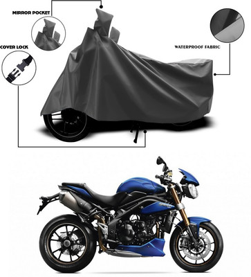 ANTHUB Waterproof Two Wheeler Cover for Triumph(Grey)