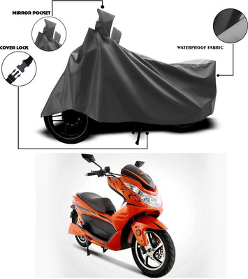 SEBONGO Waterproof Two Wheeler Cover for Okinawa(Grey)