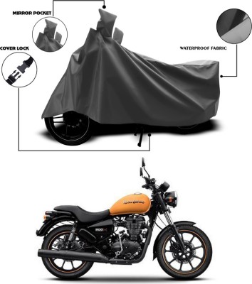 SEBONGO Waterproof Two Wheeler Cover for Royal Enfield(Thunderbird 500, Grey)