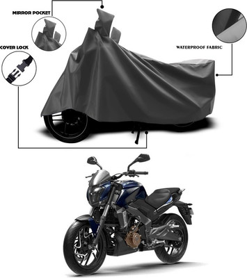 ANTHUB Waterproof Two Wheeler Cover for Bajaj(Dominar, Grey)