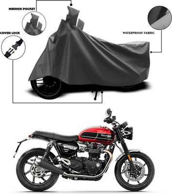 SEBONGO Waterproof Two Wheeler Cover for Triumph(Grey)