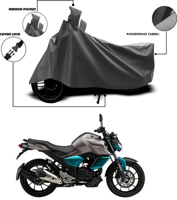 SEBONGO Waterproof Two Wheeler Cover for Yamaha(FZ S V3.0 FI, Grey)