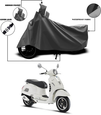 ANTHUB Waterproof Two Wheeler Cover for Vespa(Vespa, Grey)