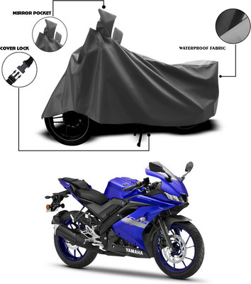 SEBONGO Waterproof Two Wheeler Cover for Yamaha(R15 V3, Grey)