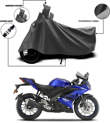 SEBONGO Waterproof Two Wheeler Cover for Yamaha(R15 V3, Grey)