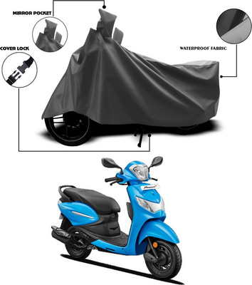 SEBONGO Waterproof Two Wheeler Cover for Hero(Pleasure, Grey)
