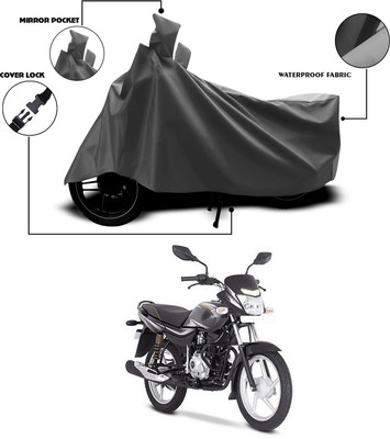 ANTHUB Waterproof Two Wheeler Cover for Bajaj(Platina 100 DTS-i, Grey)