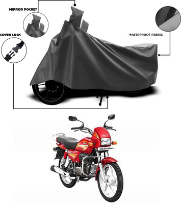 SEBONGO Waterproof Two Wheeler Cover for Hero(Splendor Plus, Grey)