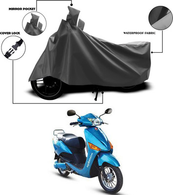 SEBONGO Waterproof Two Wheeler Cover for Hero(Electric Optima, Grey)