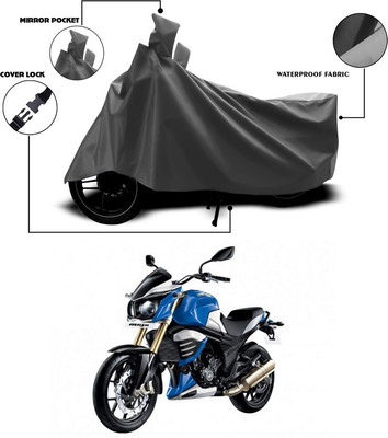 SEBONGO Waterproof Two Wheeler Cover for Mahindra(MOJO XT 300, Grey)
