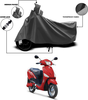 SEBONGO Waterproof Two Wheeler Cover for Hero(Electric Optima, Grey)