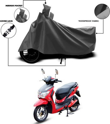 SEBONGO Waterproof Two Wheeler Cover for Hero(Electric, Grey)