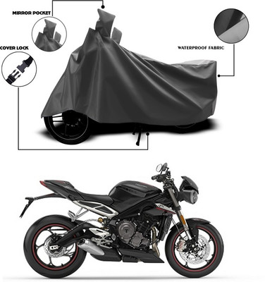 SEBONGO Waterproof Two Wheeler Cover for Triumph(Grey)