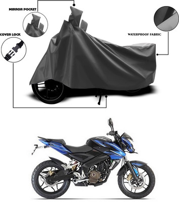 SEBONGO Waterproof Two Wheeler Cover for Bajaj(Pulsar 200 NS DTS-i, Grey)