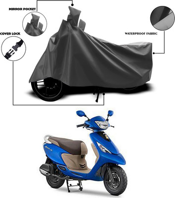 SEBONGO Waterproof Two Wheeler Cover for TVS(Zest, Grey)